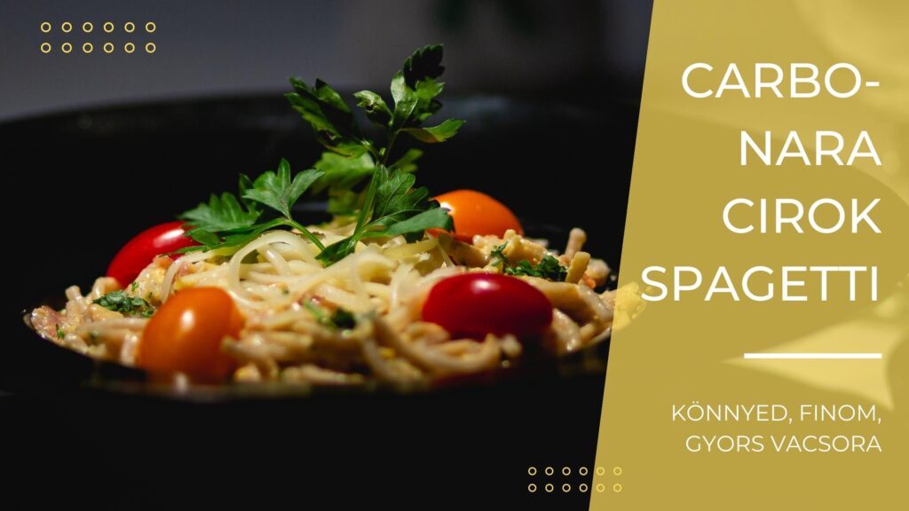 Gluténmentes carbonara, tojásmentes tészta