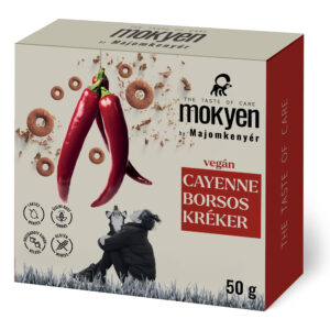 Crackers vegetarian cu piper Cayenne, 50 g - Mokyen