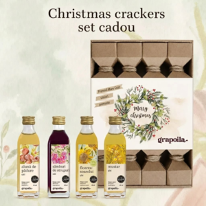 Pachet cadou „Christmas Crackers”, selecție de uleiuri premiată la Great Taste 2020, 4 × 40 ml